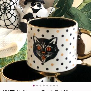 NWT! Halloween Black Cat 🐈‍⬛ Vintage Style Large 16oz Mug